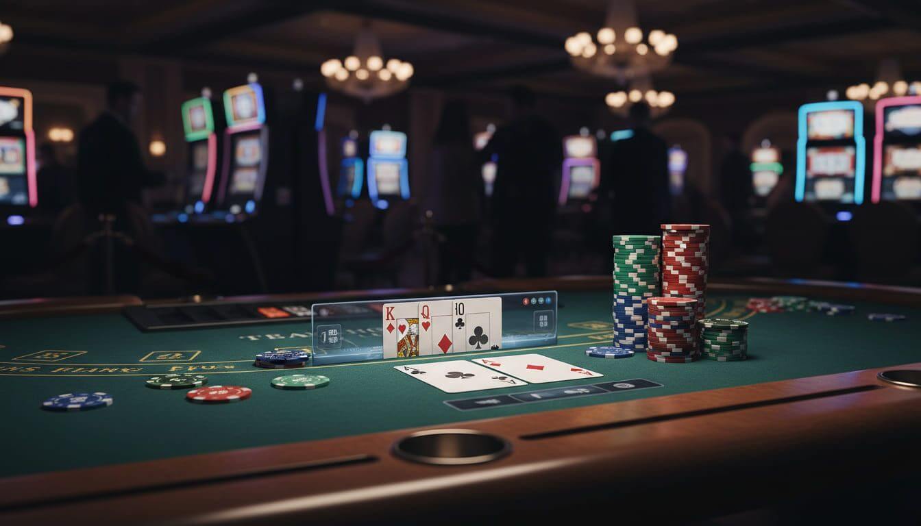 Poker masasında kartlar ve fişler, 2026